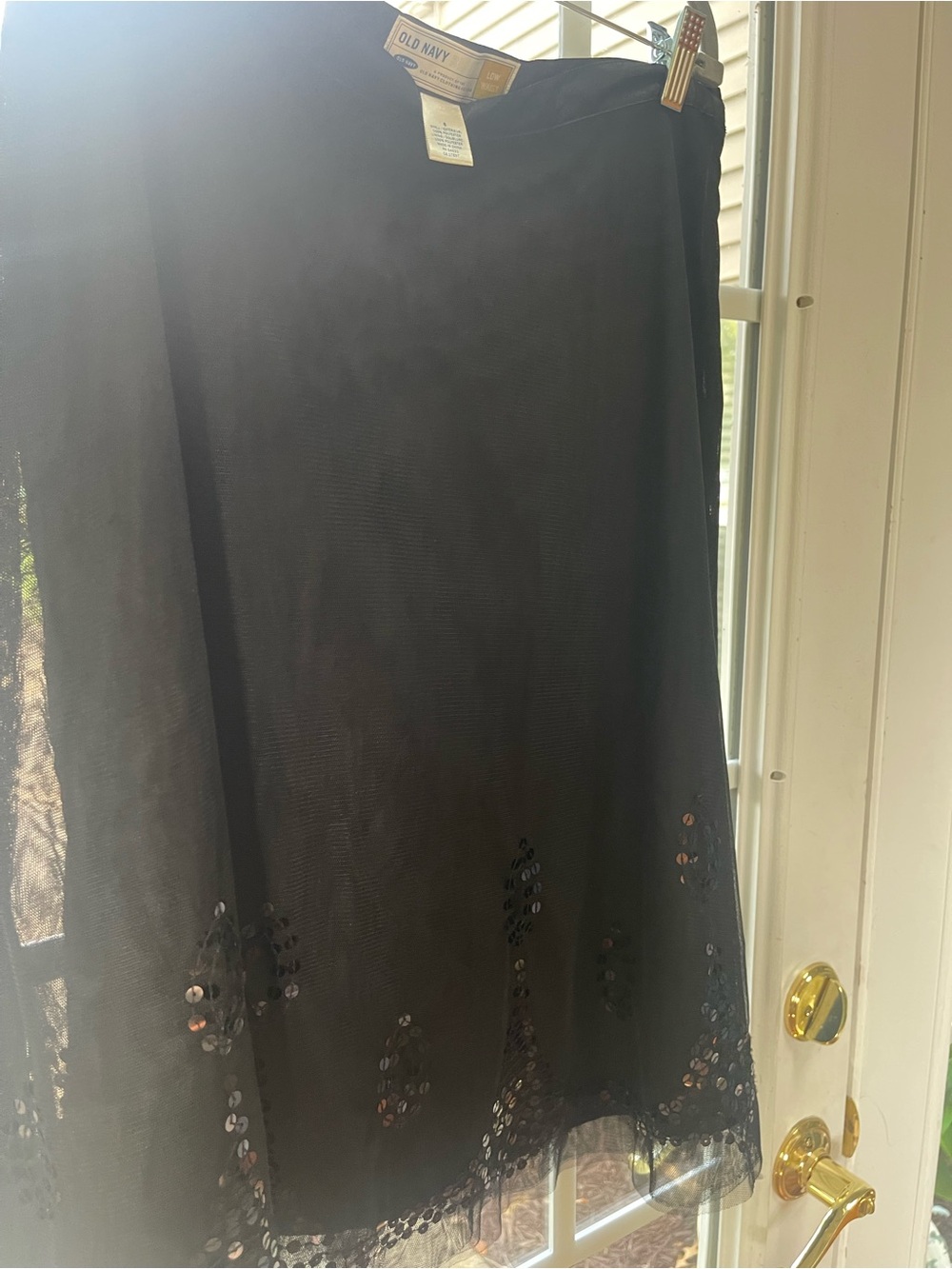 Old Navy Black Low Waist Skirt with Subtle Texture